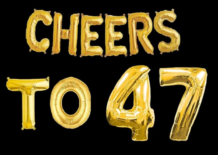 Partyzon Gold Cheers to Birthday Foil Balloon Combo Party Decoration for Anniversary Celebration 16 Inches view 2