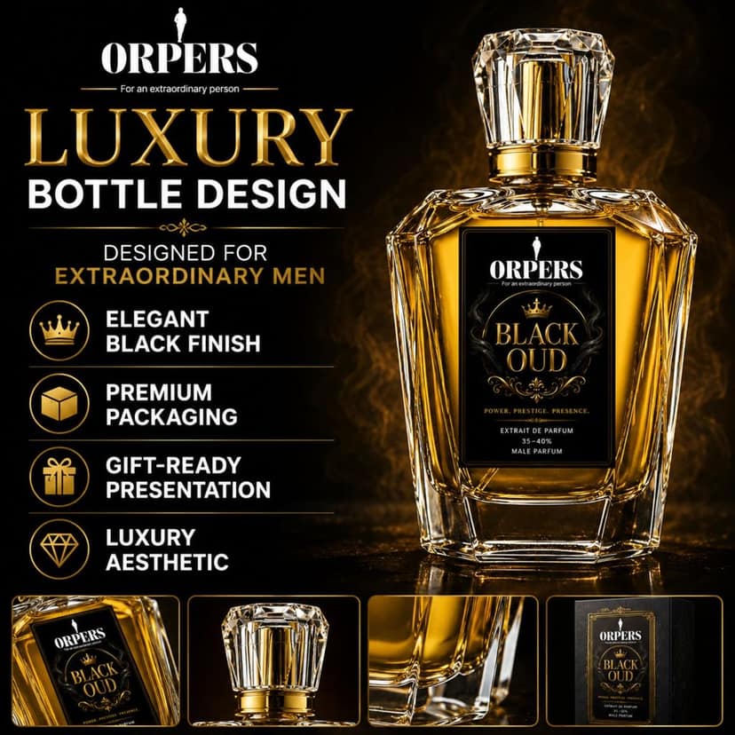 ORPERS Black Oud Extrait de Parfum for Men | Luxury Oud Perfume 100ml view 9