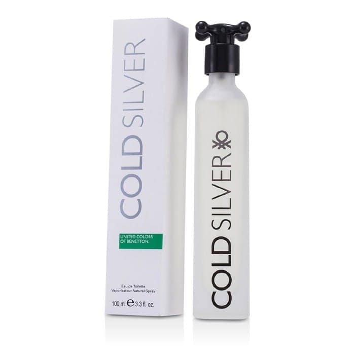 United Colors Of Benetton Cold Silver Eau de Toilette For Men 100ml – Fresh, Woody & Long-Lasting Masculine Fragrance