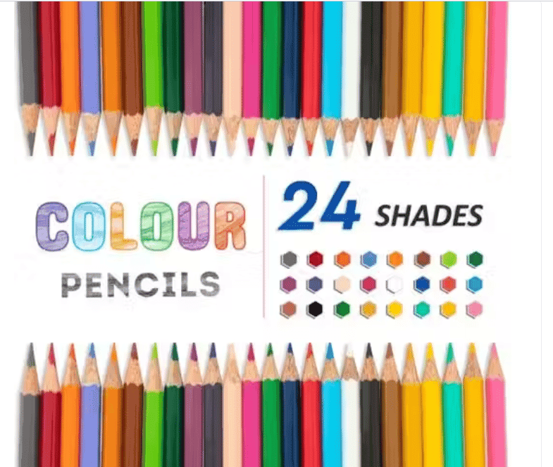 24 Shades Colour Pencil Set for Students & Kids view 2