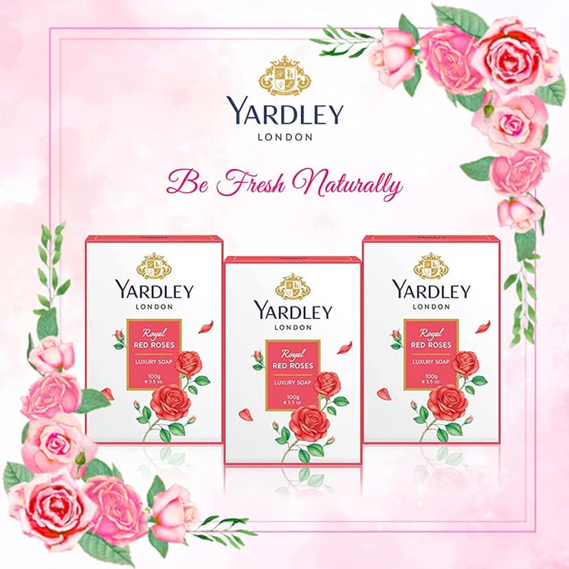 Yardley Soap, Red Roses, 100G (Pack Of 3) view 2