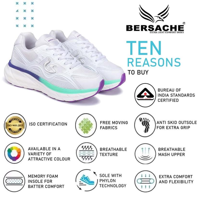 Bersache Premium Sports ,walking,Gym,cricket, Trending Running Shoes For Women's view 7