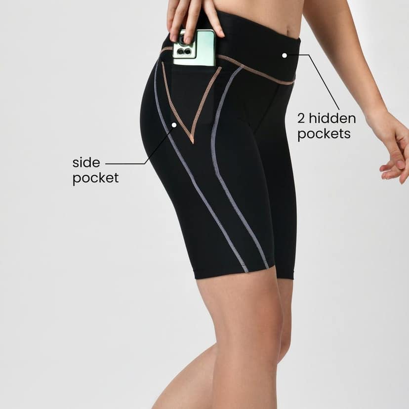 Tic Tac Cycling Shorts - Twilight Black view 2