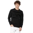 Mufti Black Textured Print Sweatshirt