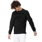 Mufti Black Textured Print Sweatshirt view 2