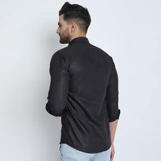 Baleshwar Mens Black Regular Fit Formal Shirt (Pack of 1) view 2