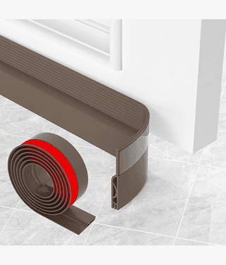 Door Draft Stopper | Silicon Door Bottom Sealing Strip | Self Adhesive Door Gap Filler Rubber | Door Bottom Sealing Strip Guard | Protector from Cockroach, Bugs, Air&Dust 1M (Brown)