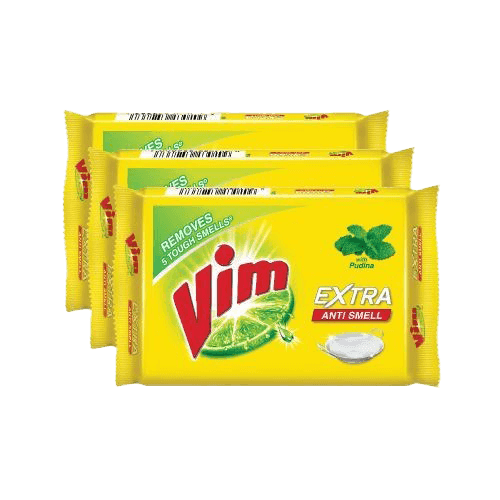 Vim Dishwash Bar Anti Smell 3 x 200g
