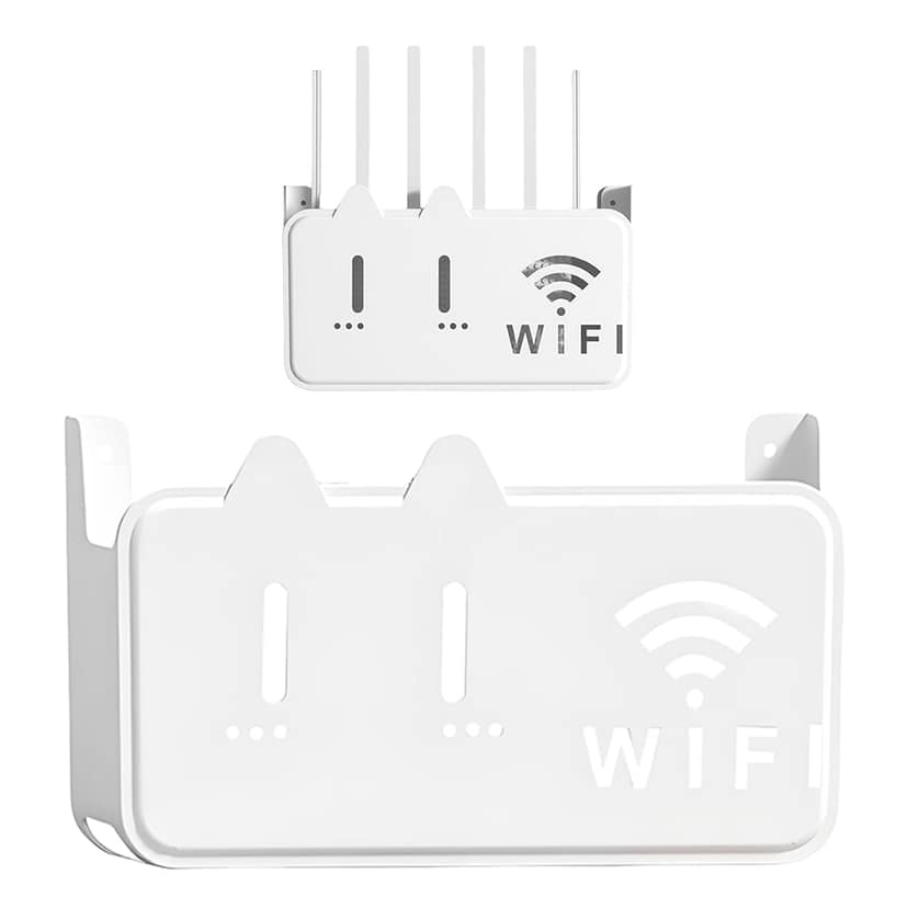 White WiFi Router Box Wall Mount with great Design