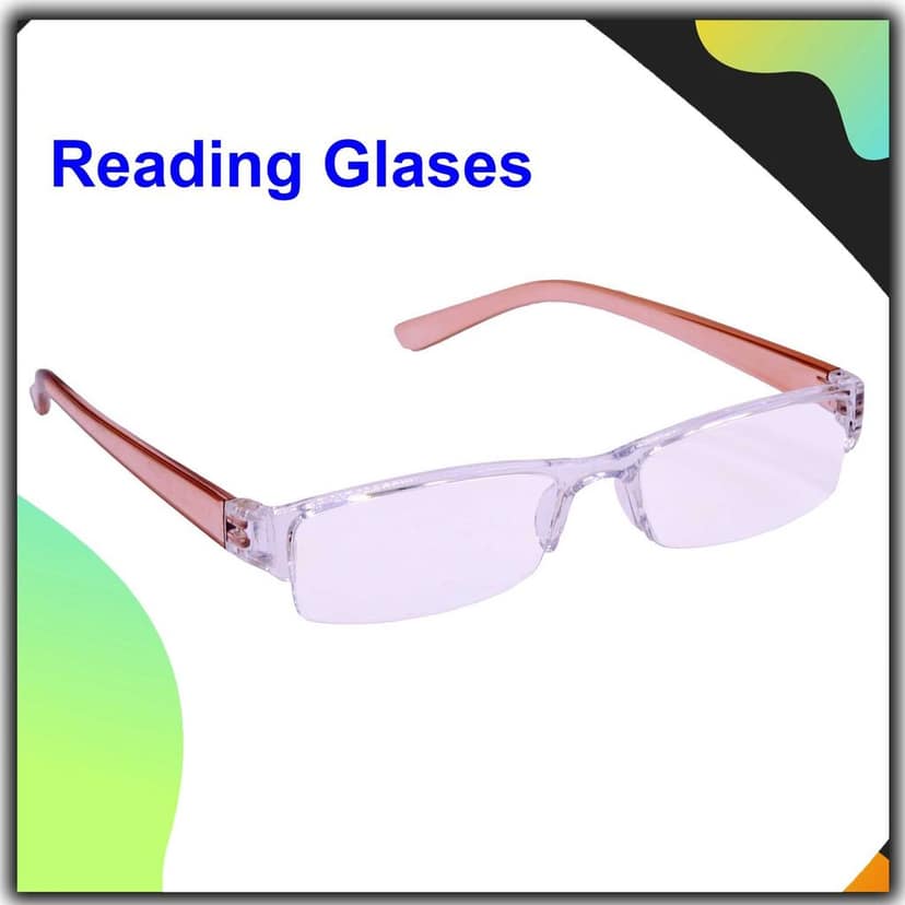 Hrinkar Rectangle Full Rim Portable +1.00 Reading Glasses For Men And Women (Blue Frame, +1.00, Near Vision) - HRD05 view 9