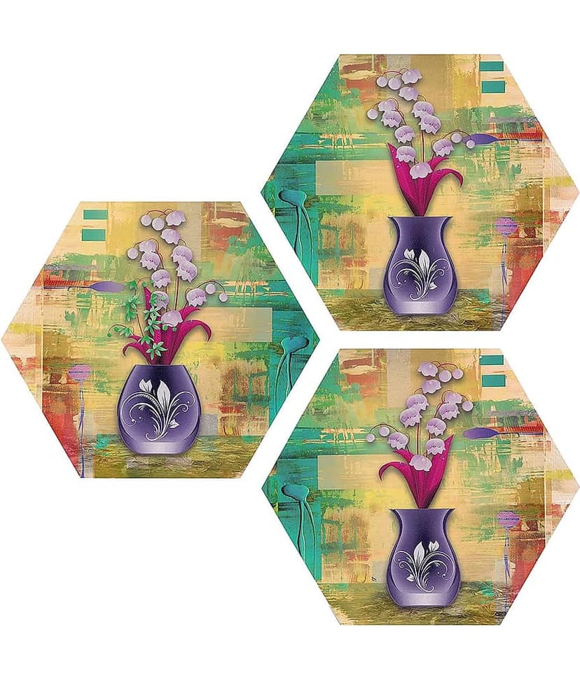 Indianara Hexagon Paintings MDF Painting Without Frame