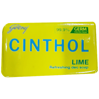Cinthol Refreshing Deo Lime Bath Soap, 99.9% Germ Protection, 40 g