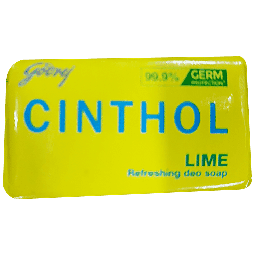 Cinthol Refreshing Deo Lime Bath Soap, 99.9% Germ Protection, 40 g