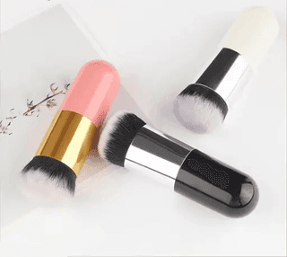 3 Pcs Foundation Round Makeup Brush Flat Top for Face - Perfect For Blending Liquid, Cream or Flawless Cosmetics - Buffing, Stippling, Concealer