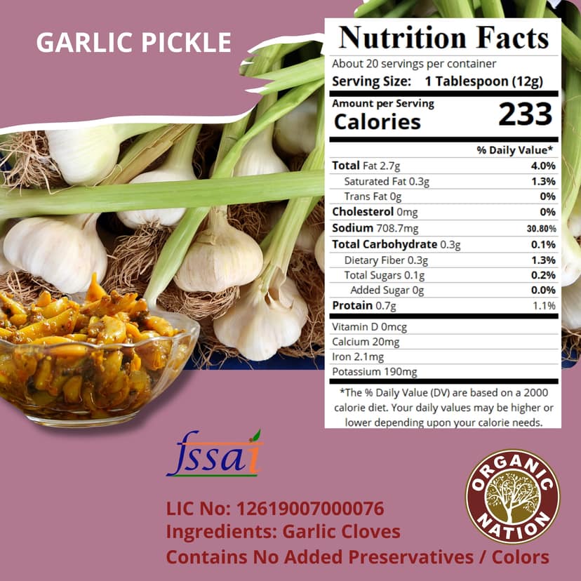 Foodsbay India Traditional Garlic Pickle | 250 g view 2
