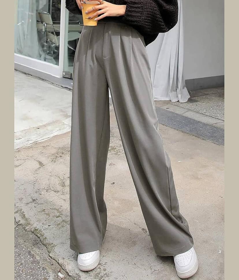 kotty Women Lycra Casual Trousers ( Grey ) view 2