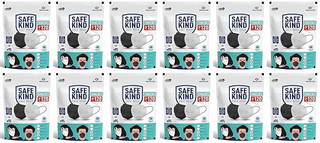 SafeKind N95 Face Masks with 5 Layer Protection (2 Black + 1 White) Pack of 3