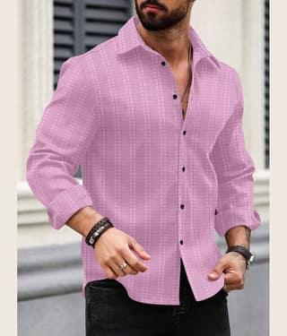 Nofilter Poly Cotton Regular Fit Self Design Full Sleeves Men's Casual Shirt - Grey ( Pack of 1 )