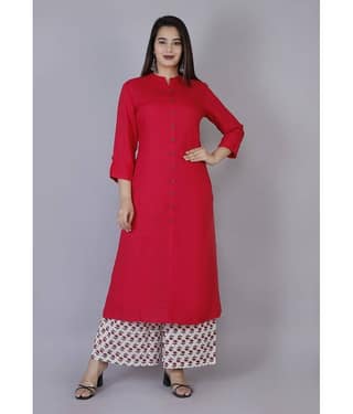 Doriya - Pink A-line Rayon Women's Stitched Salwar Suit ( Pack of 1 )