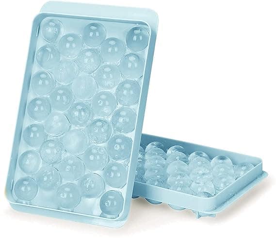 MJ Round Ice Cube Tray – 33 Cavity Reusable Plastic Ice Mold for Whiskey Cocktails and Cold Drinks view 2