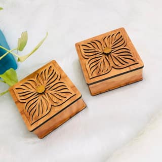 NAVRANG Wooden Jewelry and Decor Boxes, Gift Boxes for Home Small Return Gifts Box Empty Container for Dry Fruits Return Gift