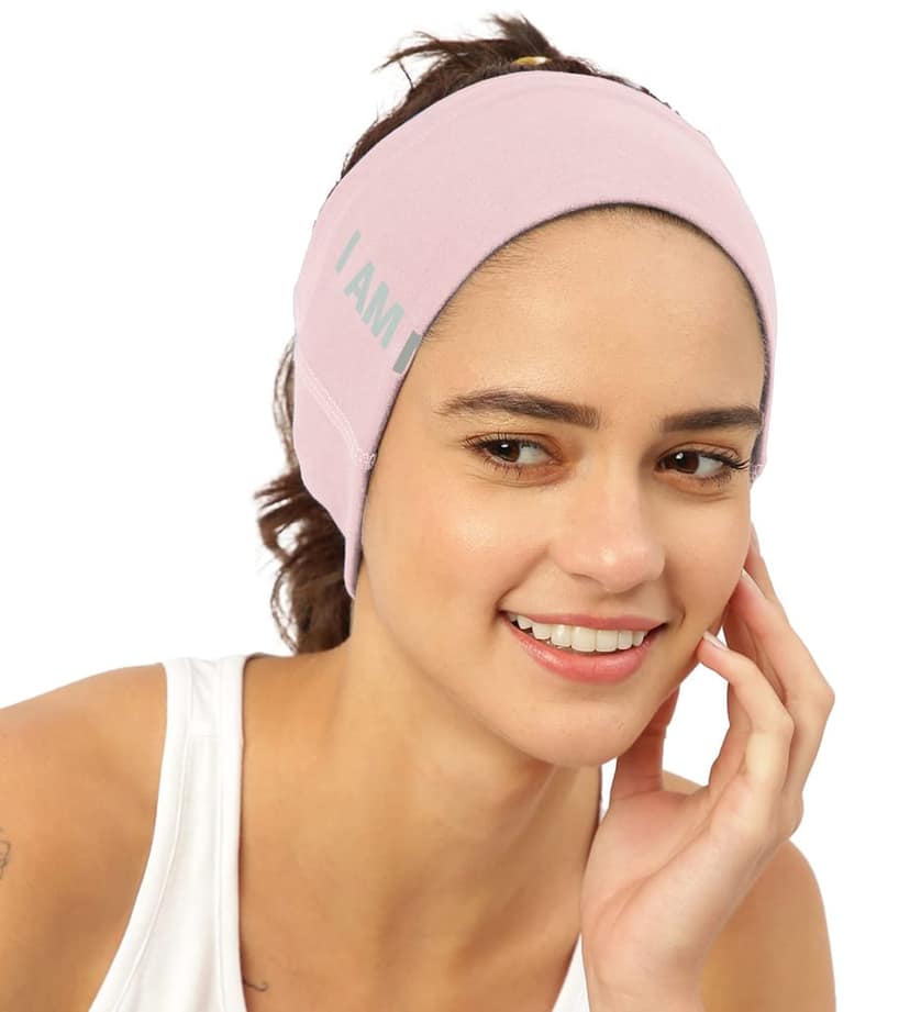 FREECULTR Unisex Bamboo Bandana, Anti Microbial Super Soft & Comfort Fit, Breathable Multipurpose Headband, Face Mask for Dust Protection and Sun - Size Printed Pack of 3-Peach, Chalk Blue, Charcol view 2