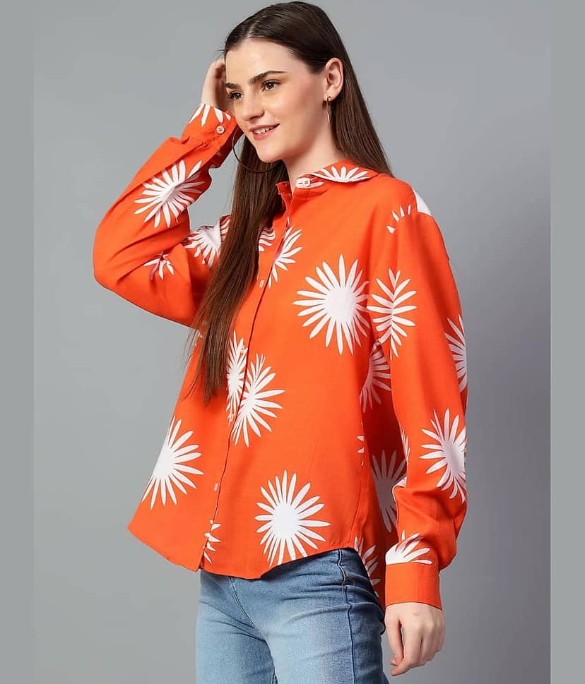 kotty Women Cotton Blend Shirt ( Multicolor ) view 2