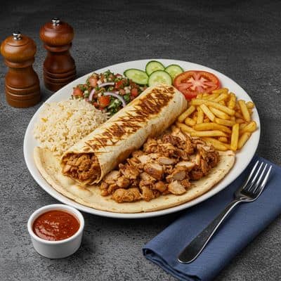 Special Shawarma Plate (kubboos)