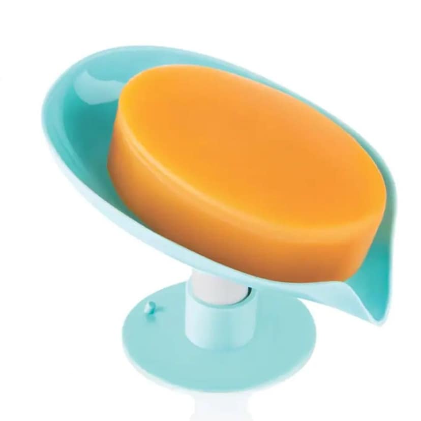 DHRUVINSRI Soap Holder Stand Self Draining Soap Dish Holder Soap Box with Suction Cup, 2 Pc Set view 2