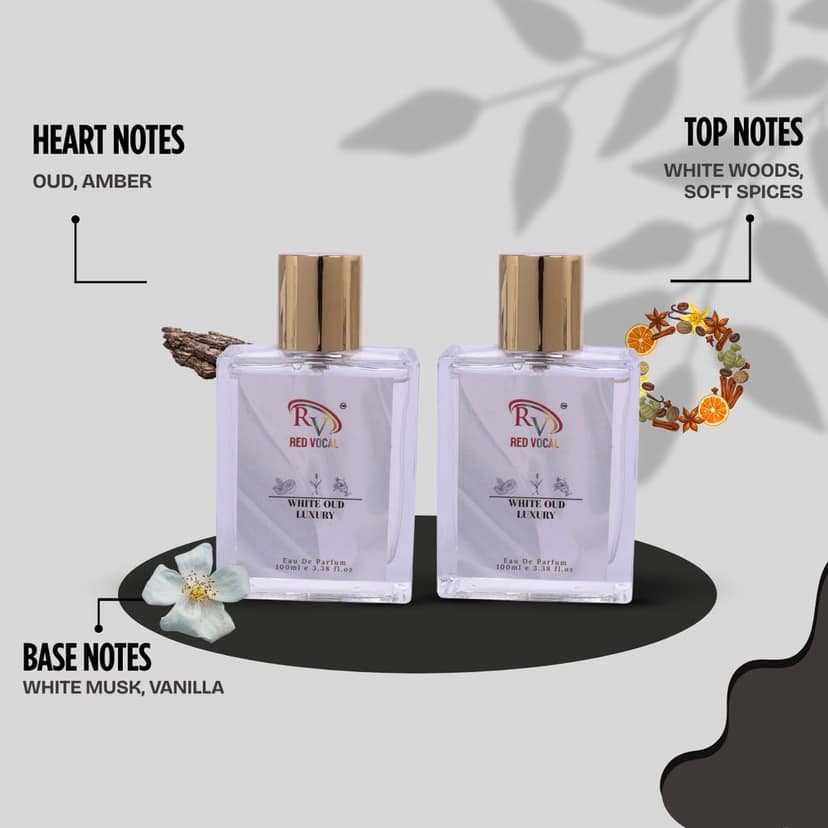 Red Vocal White Oud Luxury Eau De Parfum 100ml For Unisex Set of 2Pcs 100ml Each view 2