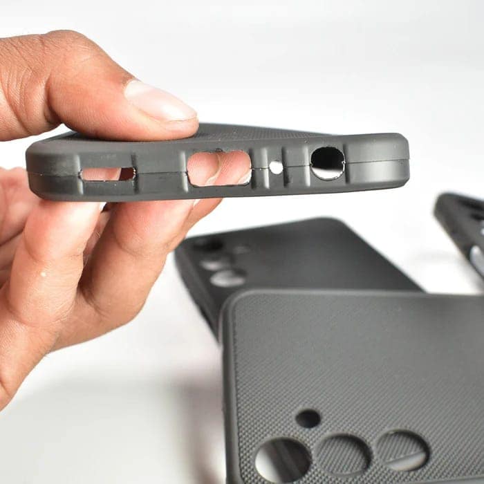 Black Frosted Soft Case For Motorola - MOTO G24 POWER view 2