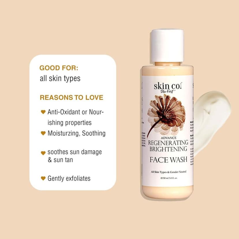 Skin Co Advanced Regenerating & Brightening Face Wash � 150ml | Deep Cleansing, Glowing Skin, Suitable for All Skin Types view 2