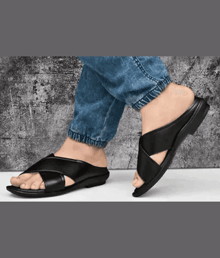RAGE GAZE CROSS BLACK SHOE - Black Men's Sandals