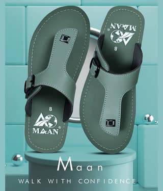 MAAN Sea Green Men's Thong Flip Flop