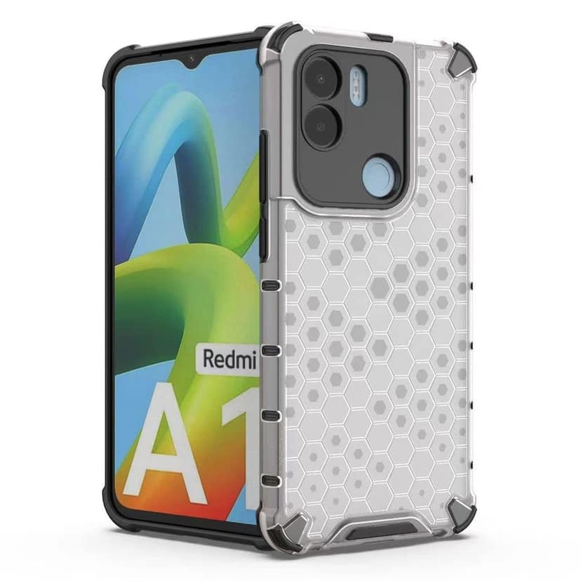 Faircost Hybrid Shockproof Back Cover for Redmi A1 Plus Hard Outside Soft Inside- (Polycabonate::Transparent) view 2