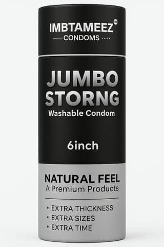 IMBTAMEEZ – Jumbo Strong Dragon Silicone Washable Condom 6 Inch
