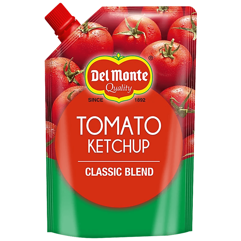 Del Monte Tomato Ketchup - Classic Blend, Rich & Thick Condiment, 900 G Spout Pouch view 2