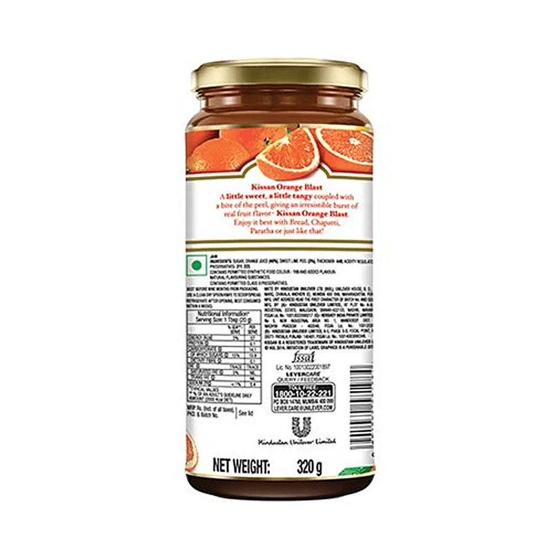 Kissan Jam - Orange Blast, 320 G Bottle view 2