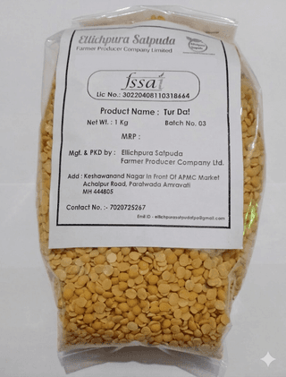 Ellichpura Satpuda FPO Tur Dal 1 kg Premium Quality Split Pigeon Pea