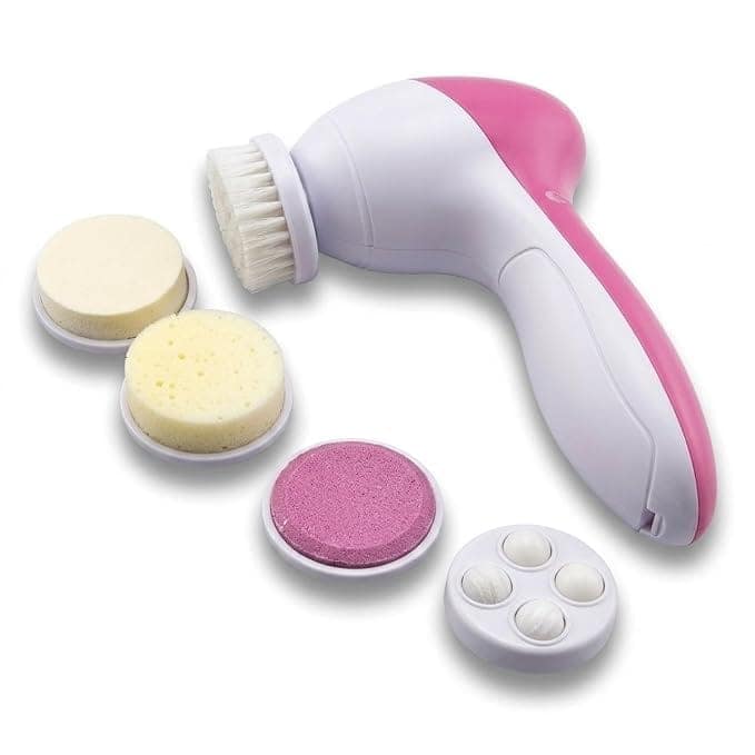 5 in 1 Electric Body Massager, Rechargeable Handheld Massage Device with 5 Interchangeable Heads, Multi-Function Personal Massager for Body & Relaxation view 2