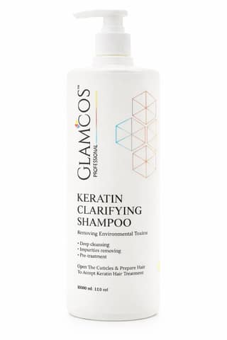 Glamcos Professional Keratin Clarifying Pre Shampoo | Deep Cleansing & Detox Shampoo | Removes Environmental Toxins & Impurities | Prepares Hair for Keratin Treatment | Salon Professional Use – 1000ml