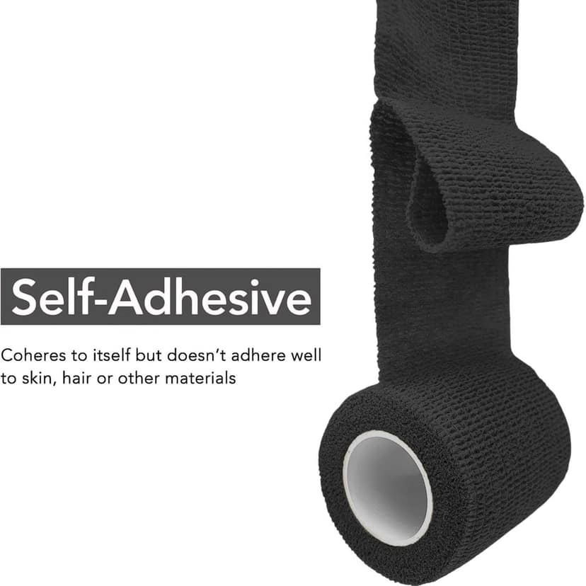 Ezyfit Cohesive Bandage Self Adhesive Breathable Cohesive Bandage Wrap Rolls Elastic Tape for Sports Injury, Strain, Knee & Wrist, Ankle Sprains & Swelling (4" inch - 10 cm) view 2