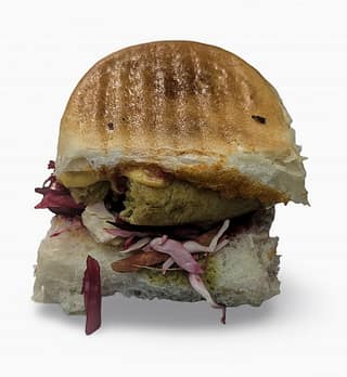 Butter grilled vada pav