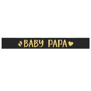 Baby Papa Black & Gold Sash