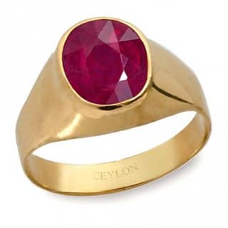 Red 5.25 Ratti Natural Certified Ruby Ring for Men and Women by CEYLONMINE
