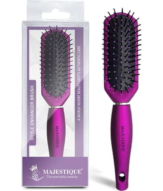 Majestique Purple Series Style Enhancer Hair Brush for Shaping Defining for Women and Men -Pack of 1