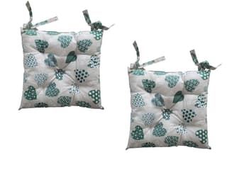 AIRWILL Cotton & Polyfibre ChairCushions/Chairpads Pack of 2 pcs