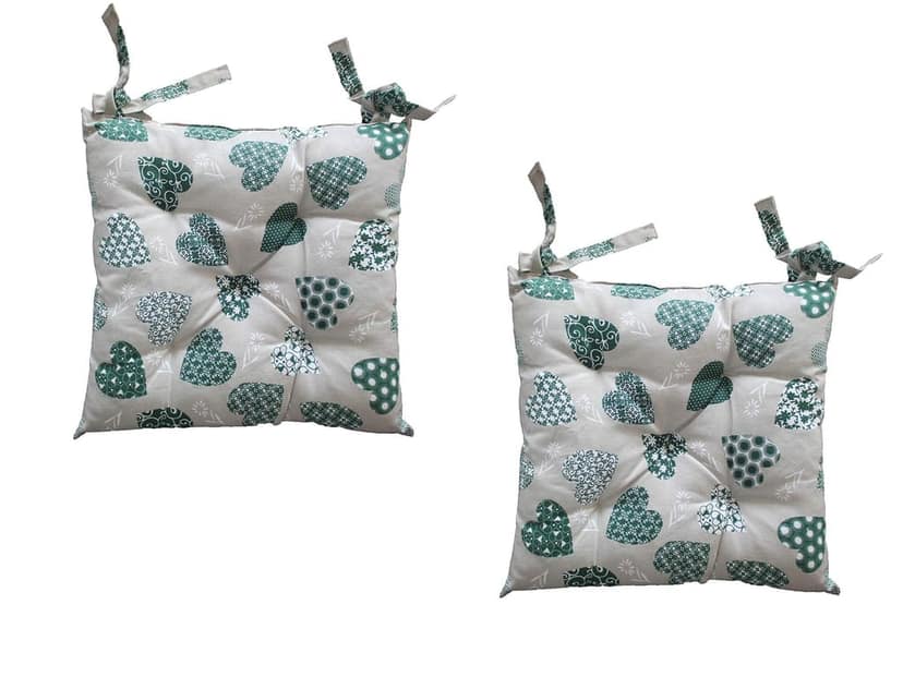 AIRWILL Cotton & Polyfibre ChairCushions/Chairpads Pack of 2 pcs