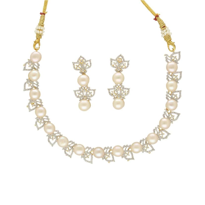 Sri Jagdamba Pearls Grand Duchess Pearl Set For Women Girls view 2