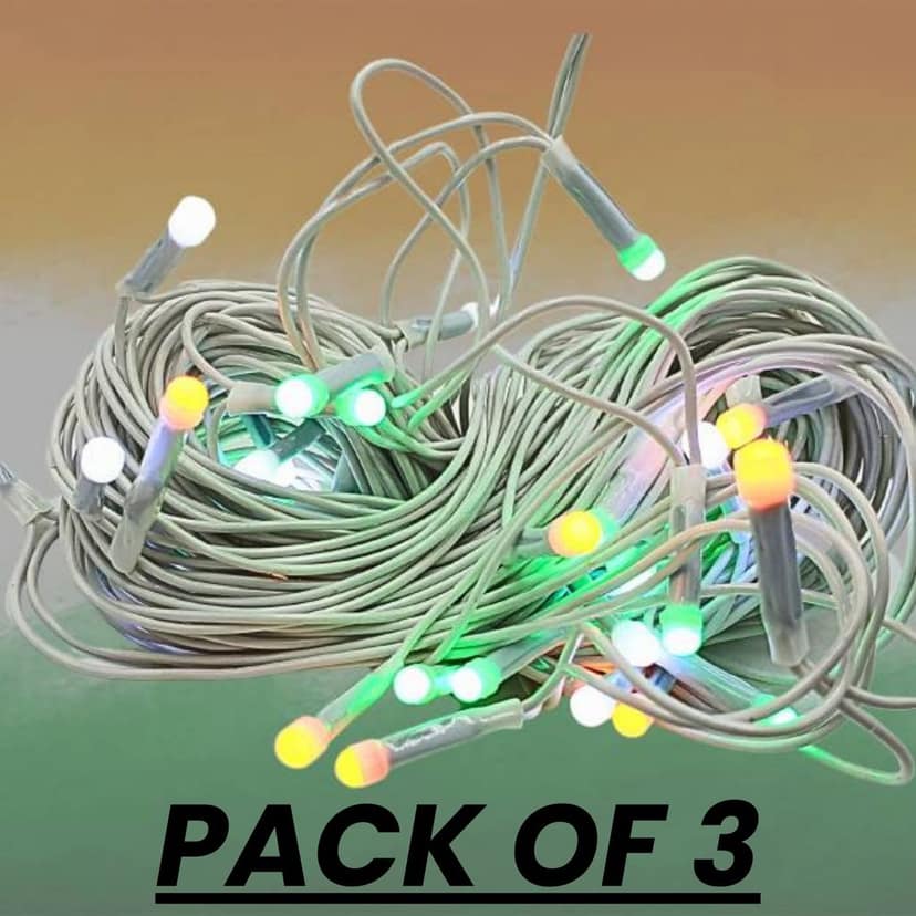 SPARKWORLD Pack of 3 Multicolor Decorative LED Ladi String Lights Ideal for Diwali, Wedding, Party & Home Decor (Each 20 Ft Approx) view 2